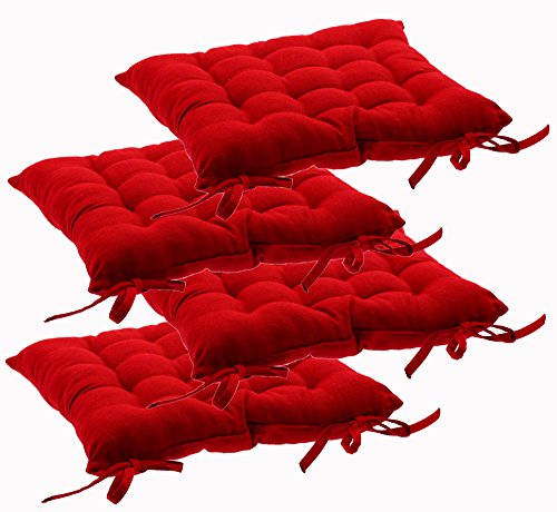 Lot de 4 Galettes de chaises avec attaches - 38...