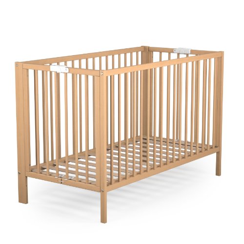 Lit pliant Baby Fox à barreaux hêtre vernis nat...