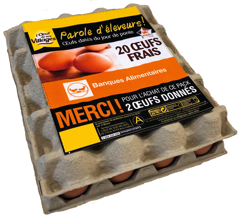 Oeufs de nos villages OEUFS DATÉS DU JOUR DE PONTE X 20 Oeufs de nos villages code EAN 3700864003209 
