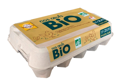 Oeufs de nos villages 15 ŒUFS BIO Oeufs de nos villages code EAN 3700864004158 