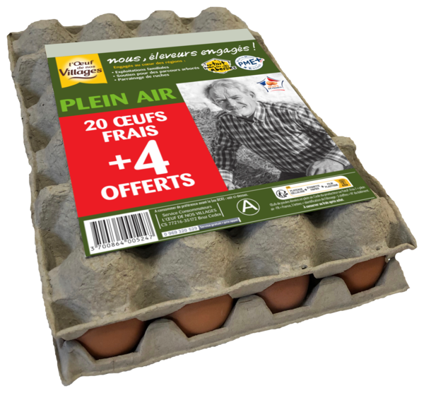  Oeufs Plein Air L'oeuf De Nos Villages code EAN 3700864005247 