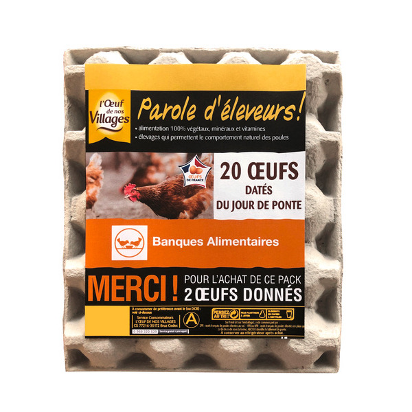 L'OEUFS DE NOS VILLAGES Oeufs de poules élevées au sol code EAN 3700864009207 