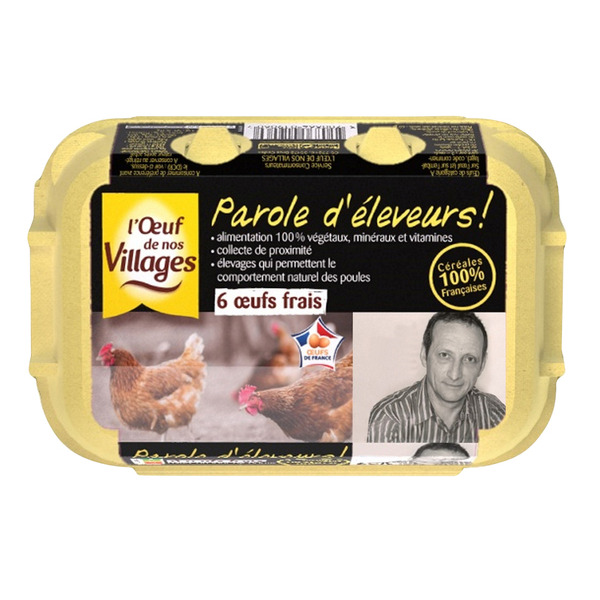 L'OEUF DE NOS VILLAGES Oeufs Parole d'Eleveurs code EAN 3700864019060 