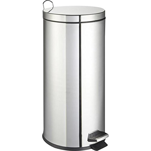Poubelle ronde a pédale 30L Inox