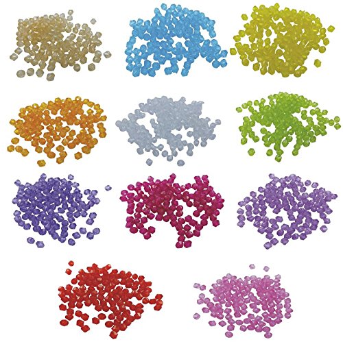 lot de 1100 perles toupies synthétique 4mm bico...