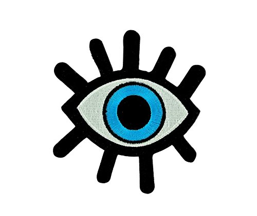 Patch ecusson brodé drapeau backpack œoeil bleu...