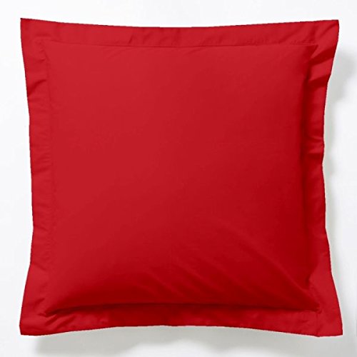- taie d oreiller 65x65 cm couleur rouge 100% c...