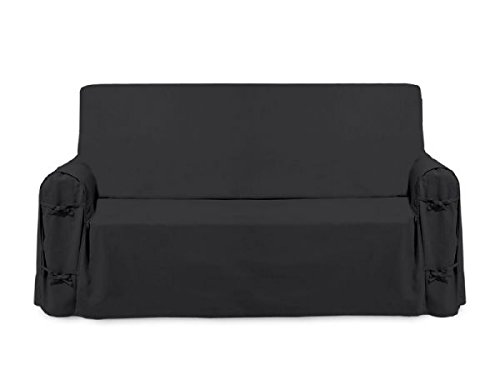 - housse de canapé panama anthracite 100% coton