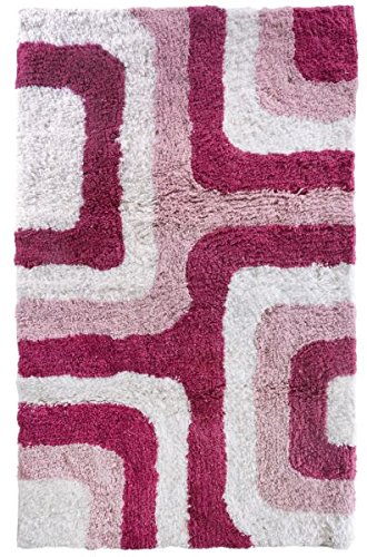 - tapis 50x80 cm odyssee couleur rose 100% coton