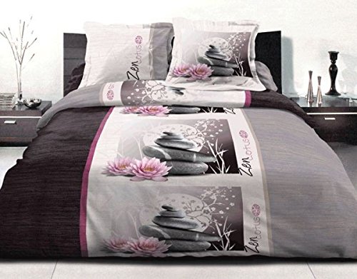 - housse de couette 220x240 cm microfibre zen l...