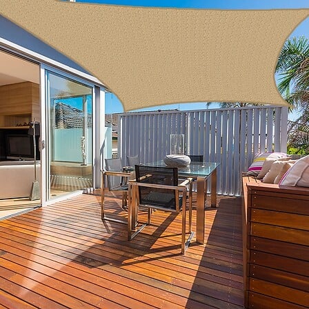 Voile d'ombrage 5 x 5 m carré 280g/m² - Haute d...