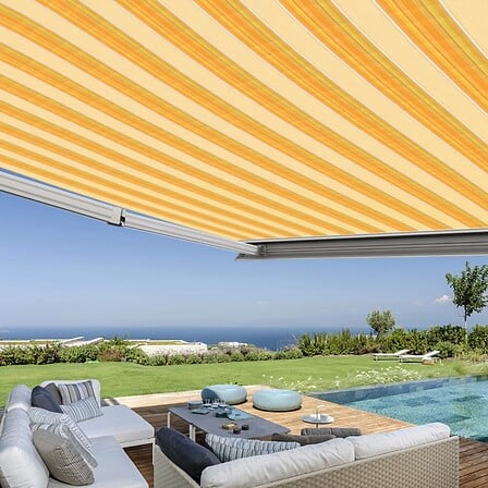 Store banne coffre intégral 4 x 3,5 m motorisé ...