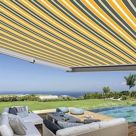 Store banne coffre intégral 4 x 3,5 m motorisé ...