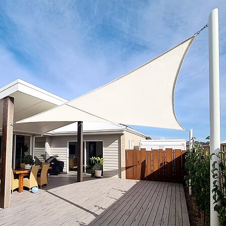 Voile d'ombrage 3 x 4 x 5 m imperméable 220g/m²...