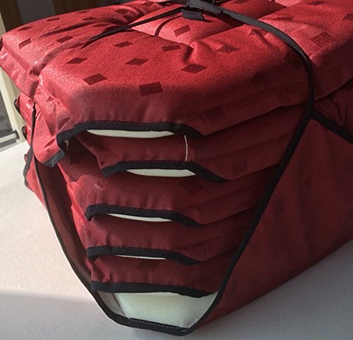 Lot de 6 Galettes de Chaise Bordeaux