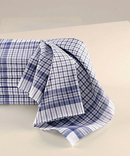 Mouchoirs de Travail Carreaux Bleu et Blanc (Lo...