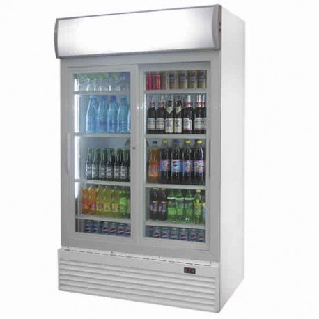 vitrine réfrigéré verticale avec 2 portes en ve...