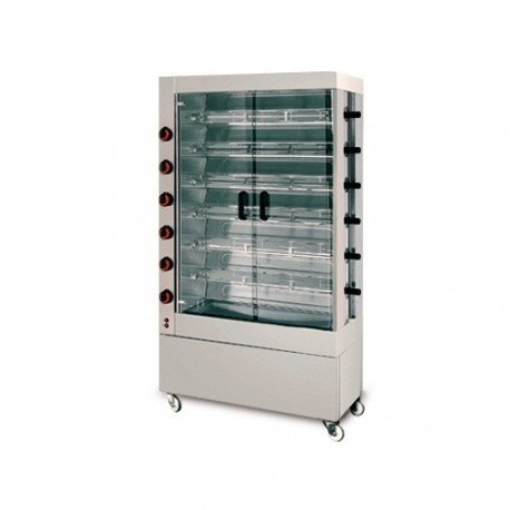 Rôtissoire professionnel à poulets gaz, 6 broch...