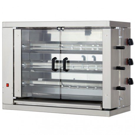 Rôtissoire à poulets au gaz avec 3 broches pour...