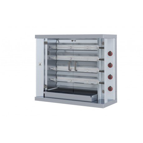 Rôtissoire à poulets au gaz avec 4xbroches pour...