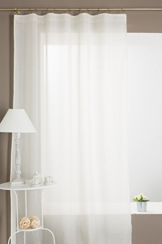 RideauDiscount Rideau Voilage Uni à Galon Fronceur 140 x 240 cm Ecru code EAN 3700912714251 
