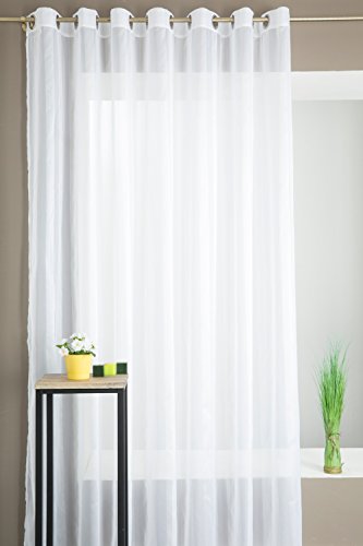 Rideau Voilage Grande Largeur à Rayures Transpa...