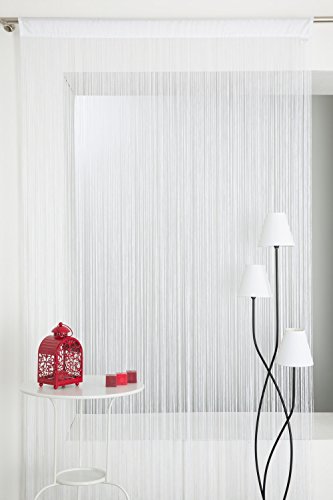 Rideau Fils Passe Tringle Blanc