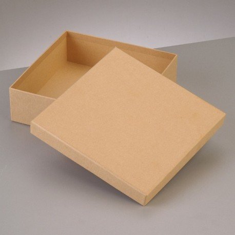 Boite plate carrée de rangement avec couvercle ...