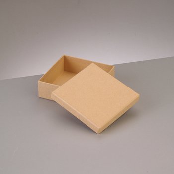Boîte carrée haute avec couvercle en carton, co...