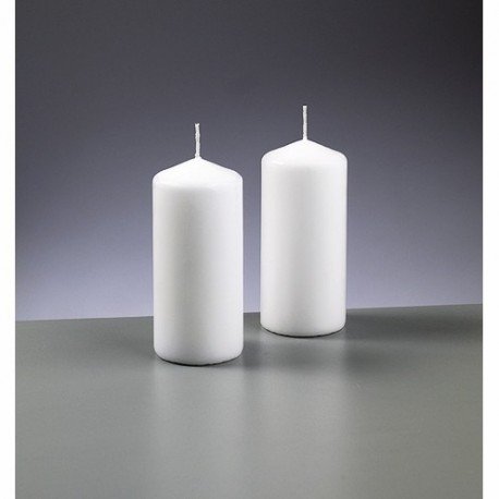 Bougie blanche diam. 60 mm x haut. 130 mm, duré...