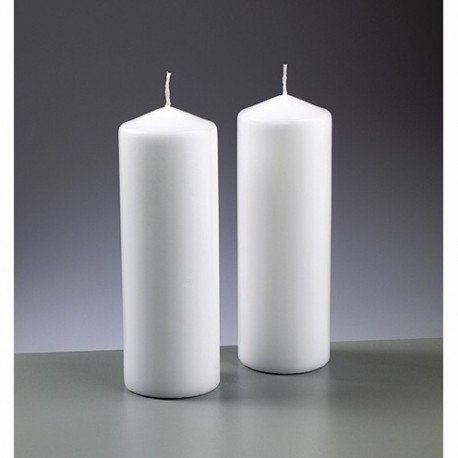 Bougie blanche diam. 70 mm x haut. 200 mm, duré...