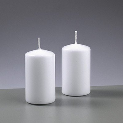 Bougie blanche diamètre 50 mm x haut. 100 mm, d...