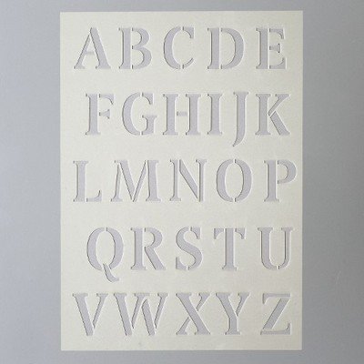 Pochoir stencil format A5, Lettres majuscules, ...