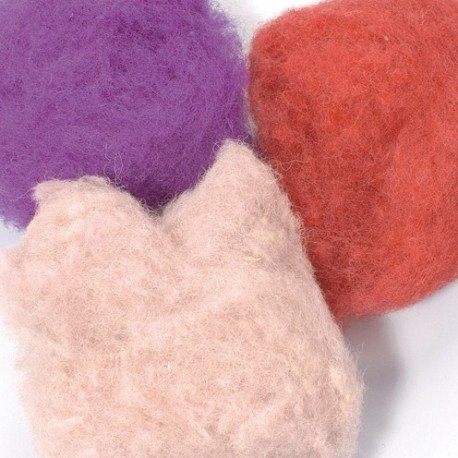 Set de Laine à feutrer mix Rose, 50 gr.