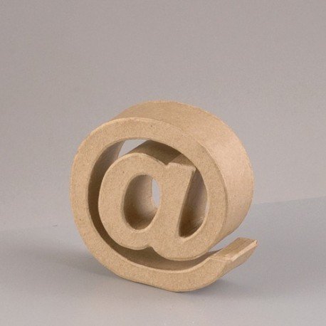 Signe Arobase en papier mâché 10 cm, Symbole en...