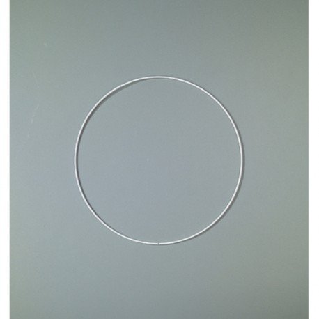 Cercle métallique blanc diam. 30 cm pour abat-j...