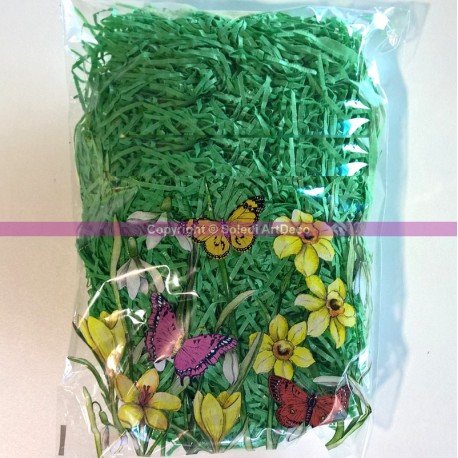 Sachet de 30 g d'herbe factice en papier vert p...