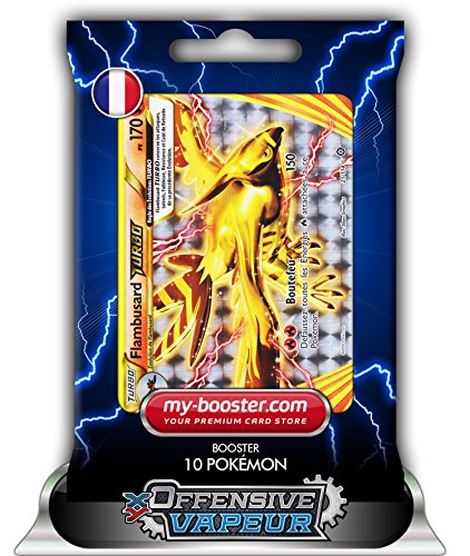 Sam-E FLAMBUSARD TURBO 21/114 170PV XY11 OFFENSIVE VAPEUR - Booster de 10 cartes Pokemon francaises my-booster code EAN 3700919119042 