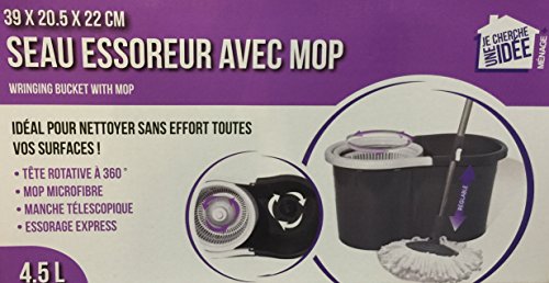 Seau essoreur avec balai mop 360°