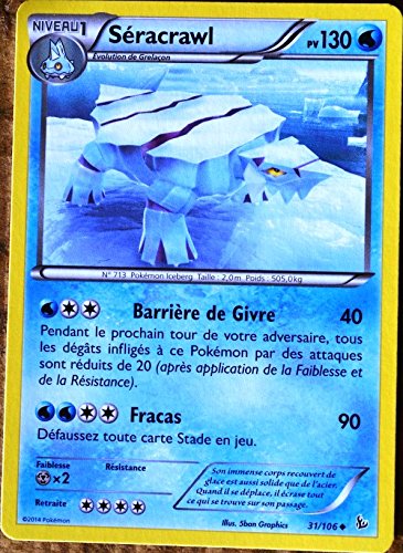 carte Pokémon 31/106 Séracrawl 130 PV Série Xy ...
