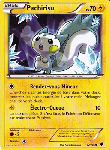 carte Pokémon Pachirisu 70 PV 37/116 GLACIATION...