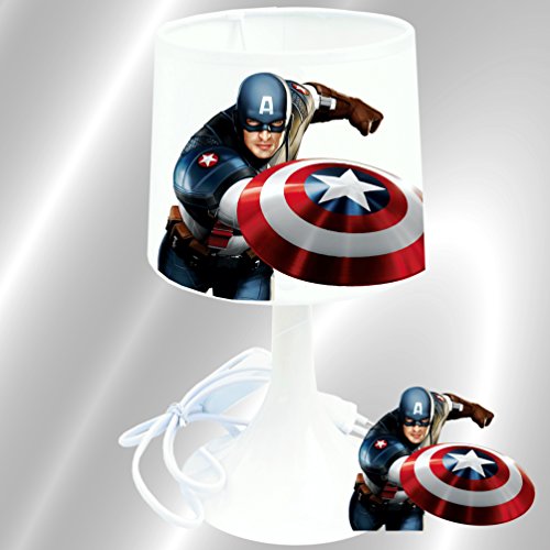kikoucat Captain America - Lampe de chevet de création Kikoucat - Lampe à poser enfant 3700936031921 (3700936031921)