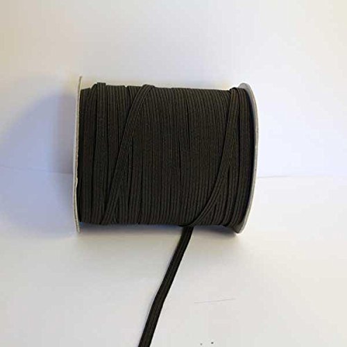 Elastique Plat 5mm : Vendu par 5 Mètres - Noir