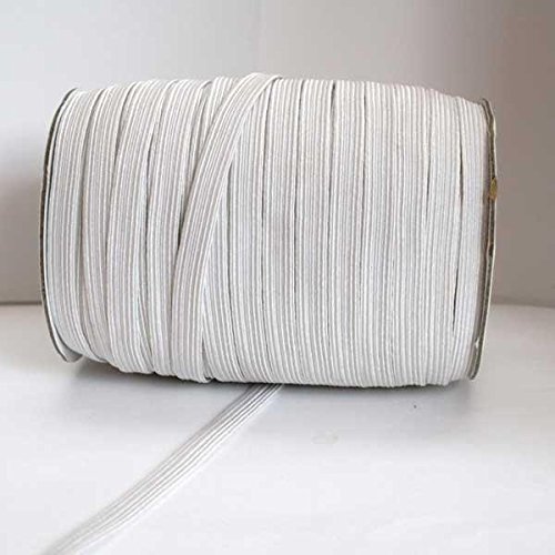 Elastique Plat 10mm : Vendu par 5 Mètres - Blanc