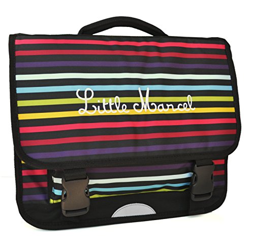 Little Marcel - cartable 3 compartiments - 41 cm - collection "rayures" - pour ce, cm1 et cm2 code EAN 3700940508679 
