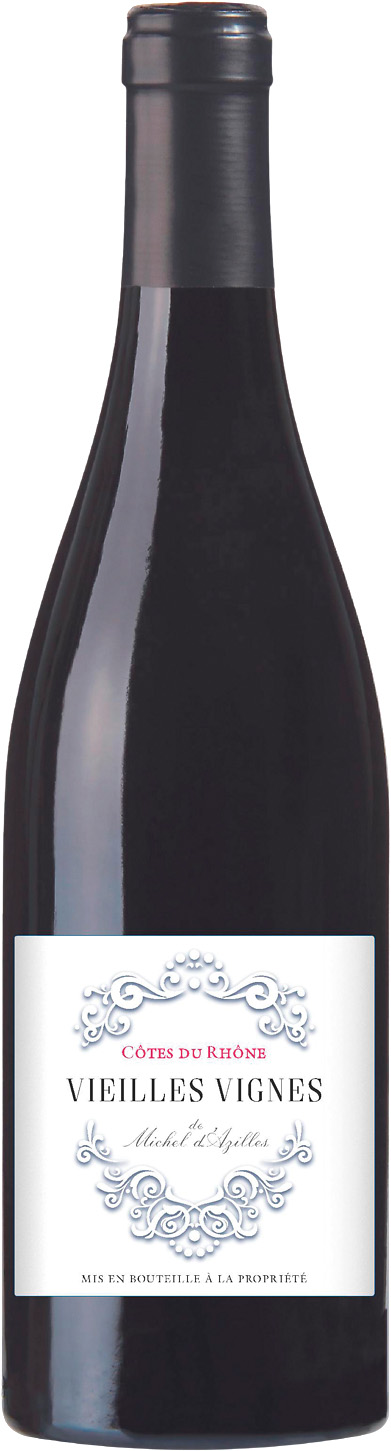  COTES DU RHONE AOP ROUGE MICHEL D'AZILLES VIEILLES VIGNES code EAN 3700956505440 