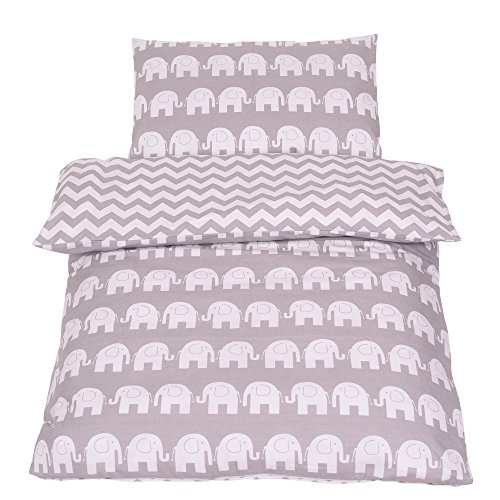 Parure de lit bébé avec DESIGN REVERSIBLE - Zig...