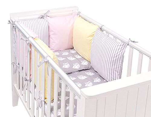 Tour de lit coussins modulable avec parures - d...