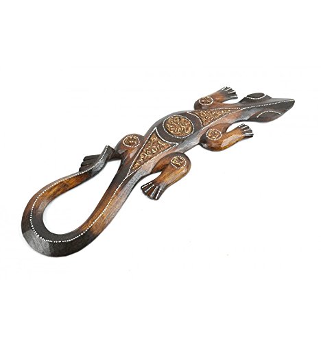Gecko Lezard Salamandre decoration murale en bois 50cm 3700978901596 Artisanal Gecko Lezard Salamandre decoration murale en bois 50cm 3700978901596 Artisanal
