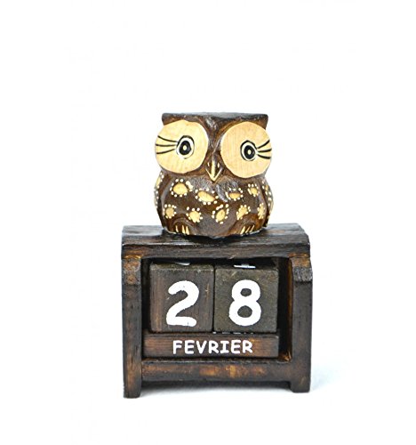 Petit calendrier perpétuel Chouette / Hibou en ...